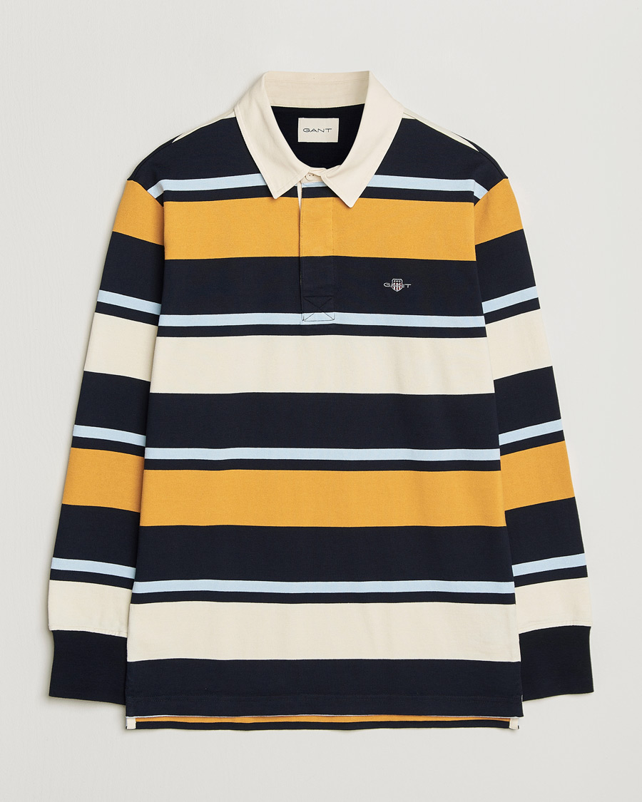 Herr | Tröjor | Gant | Striped Heavy Rugger Evening Blue Multi
