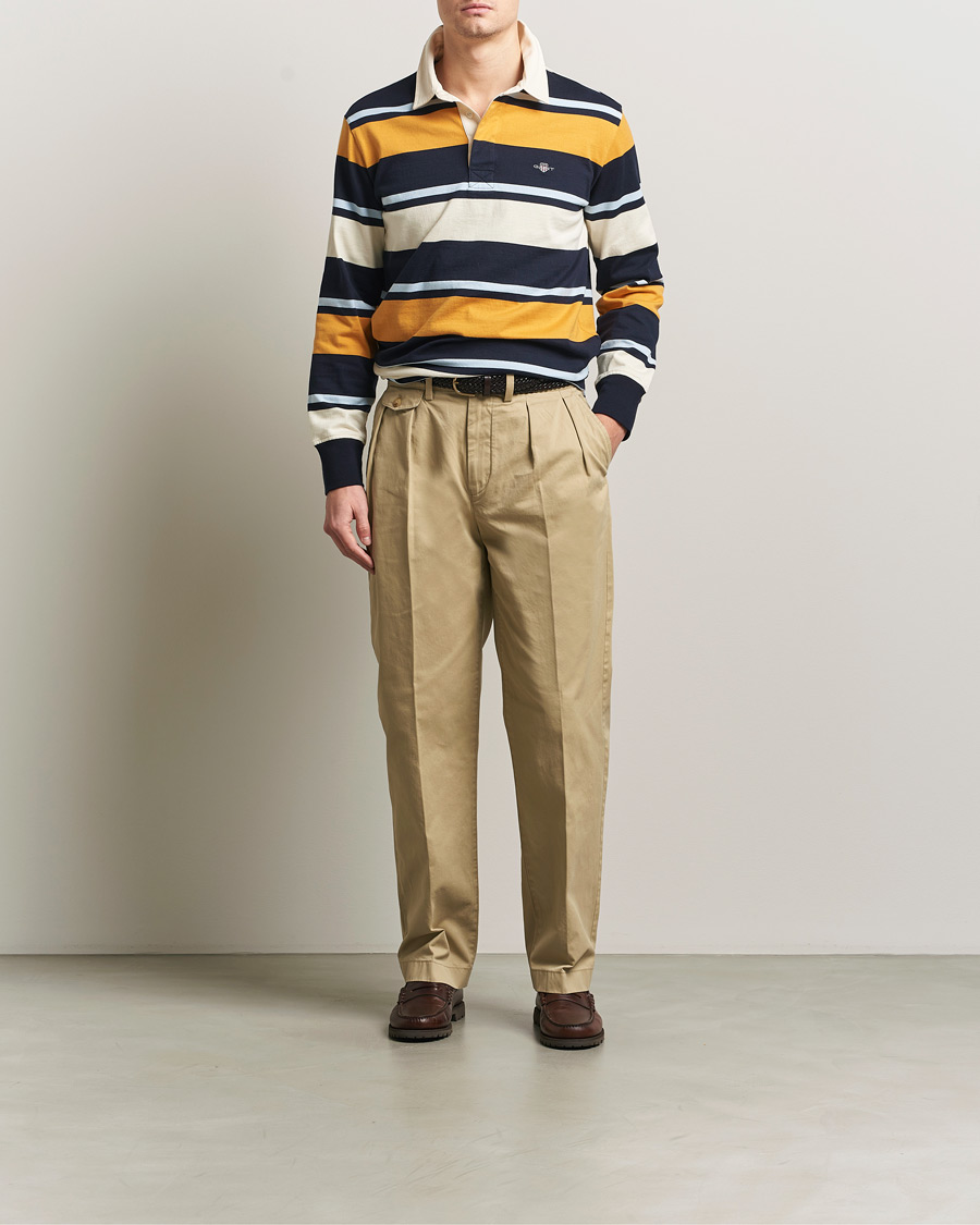 Herr | Tröjor | Gant | Striped Heavy Rugger Evening Blue Multi