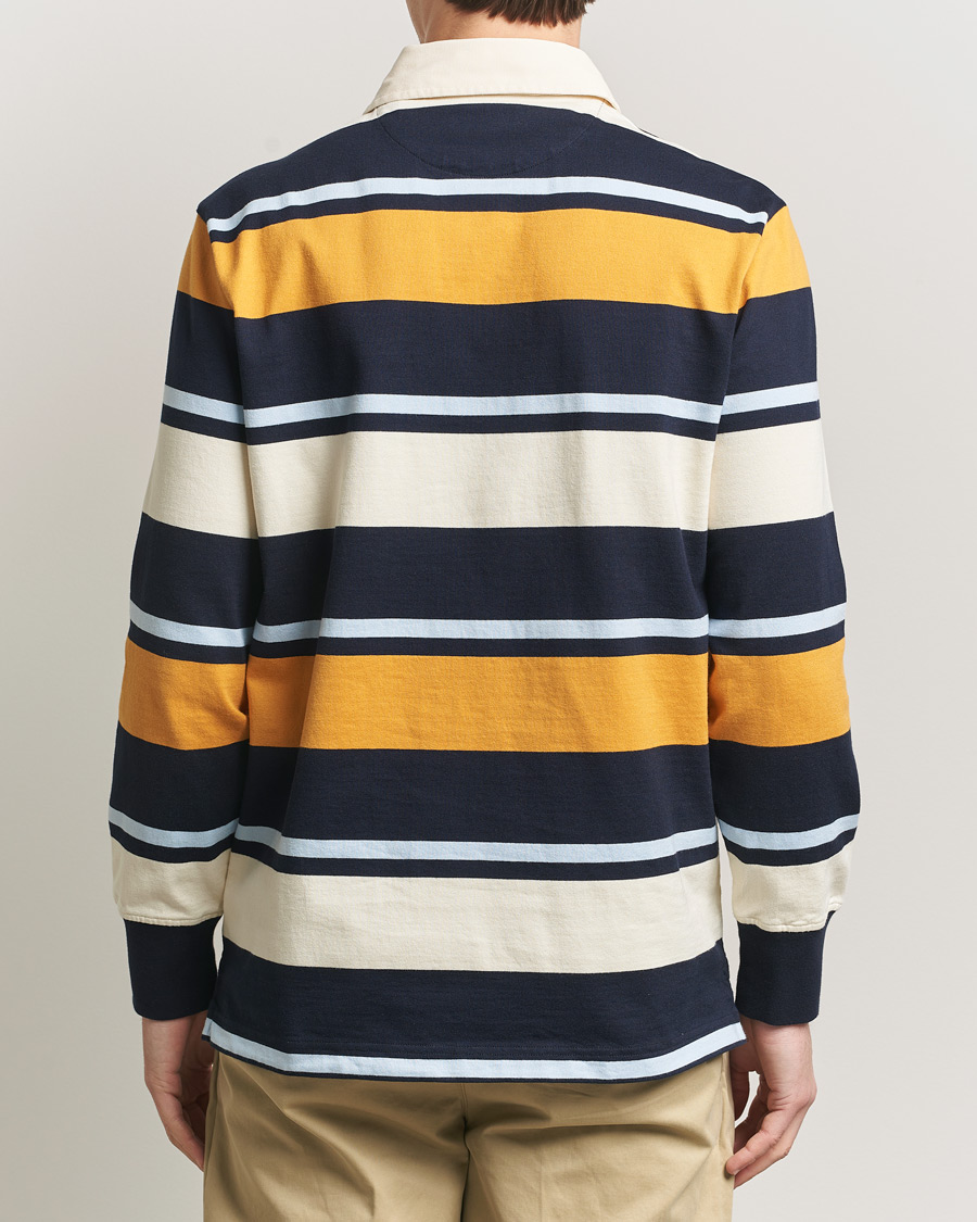 Herr | Tröjor | Gant | Striped Heavy Rugger Evening Blue Multi