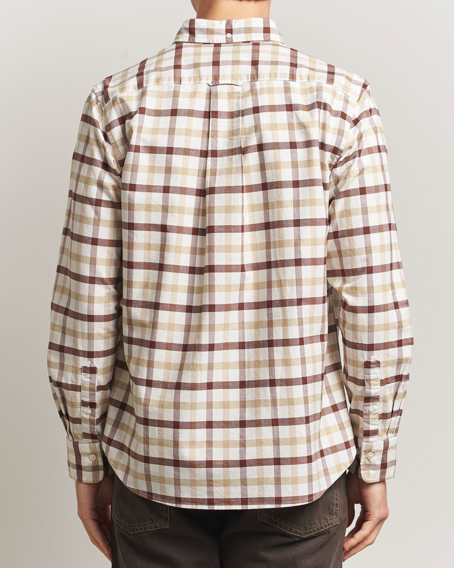 Herr | Skjortor | Gant | Regular Fit Oxford Checked Shirt Mahogany Brown
