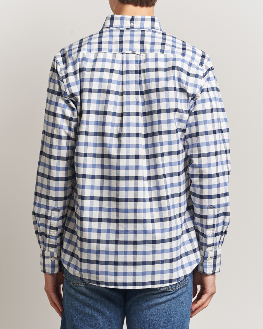 Herr | Skjortor | GANT | Regular Fit Oxford Checked Shirt Greyish Blue