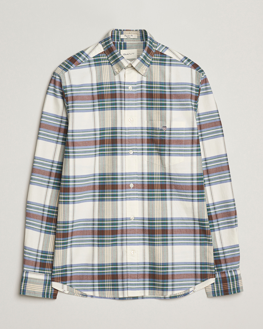 Herr | Skjortor | Gant | Regular Fit Oxford Checked Shirt Woody Green