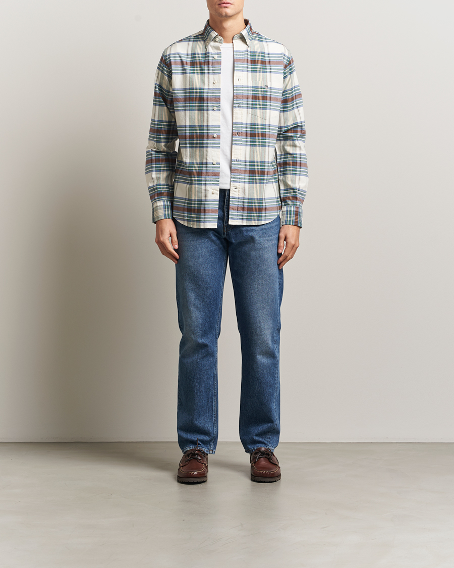 Herr | Skjortor | GANT | Regular Fit Oxford Checked Shirt Woody Green