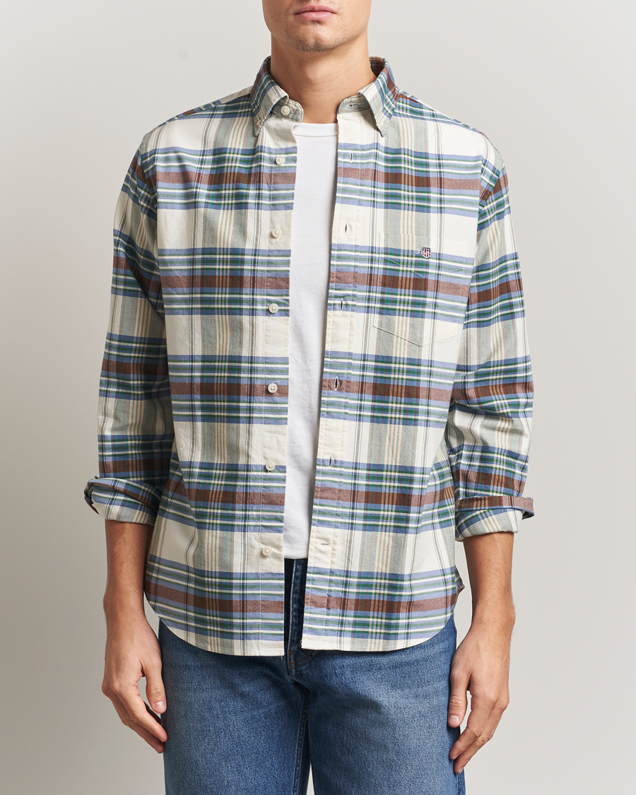 Herr | Skjortor | Gant | Regular Fit Oxford Checked Shirt Woody Green