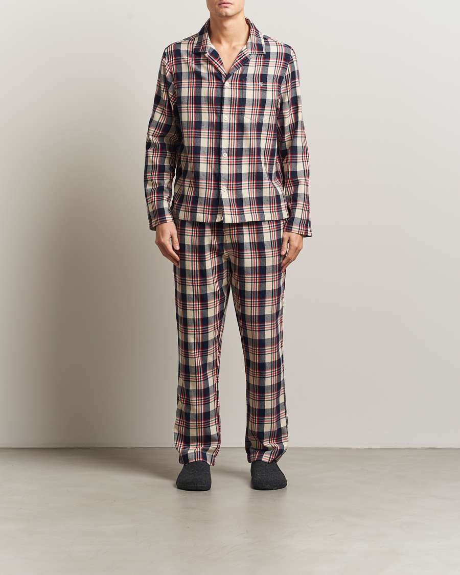 Herr | Pyjamas & Morgonrockar | GANT | Flannel Checked Pyjama Set Ruby Red