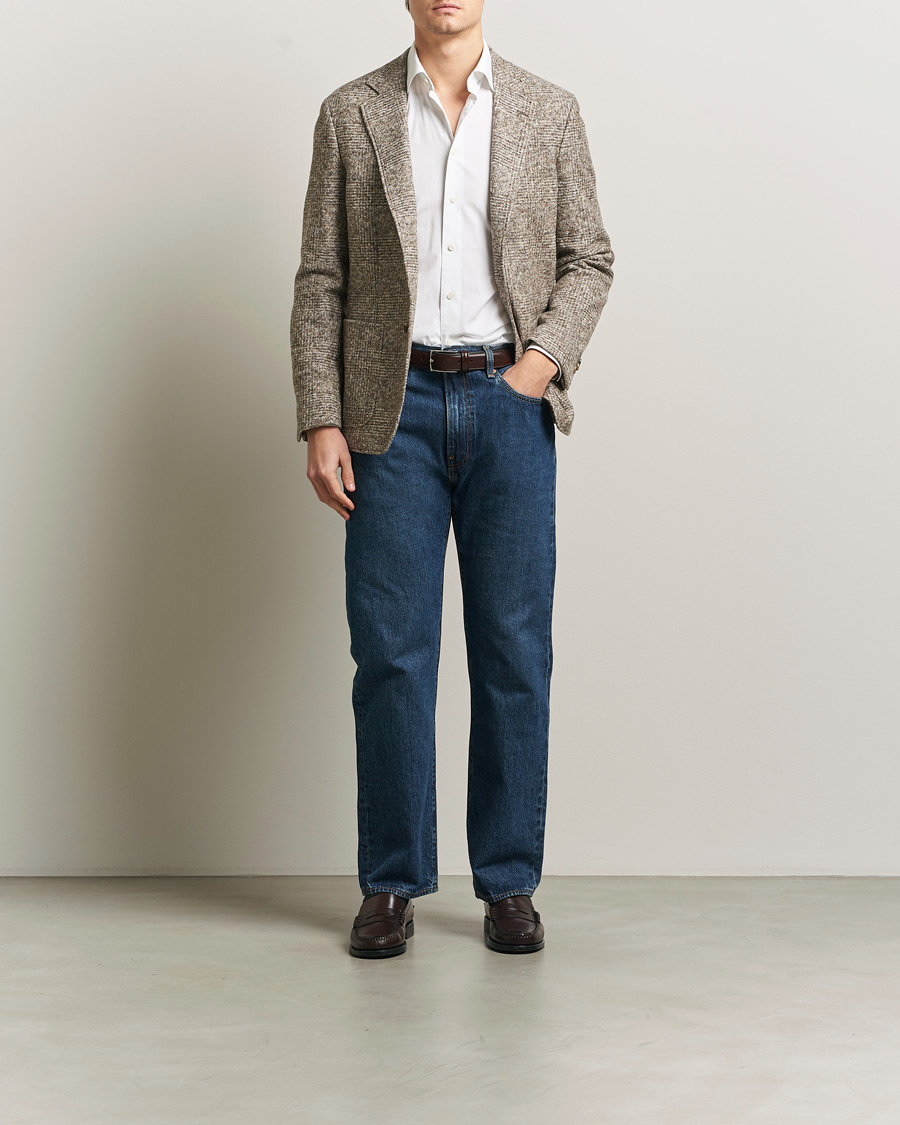 Herr | Kavajer | Gant | Wool Checked Blazer Seed Melange