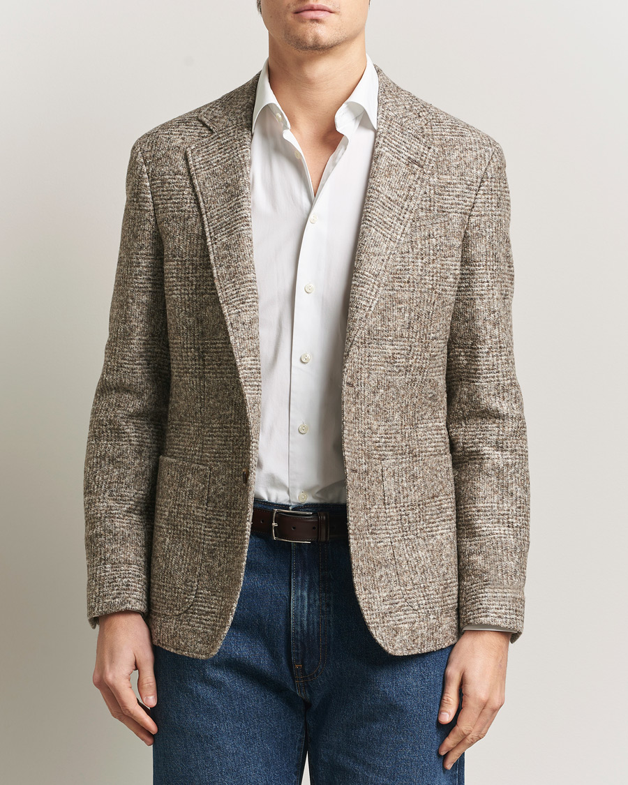 Herr | Kavajer | Gant | Wool Checked Blazer Seed Melange