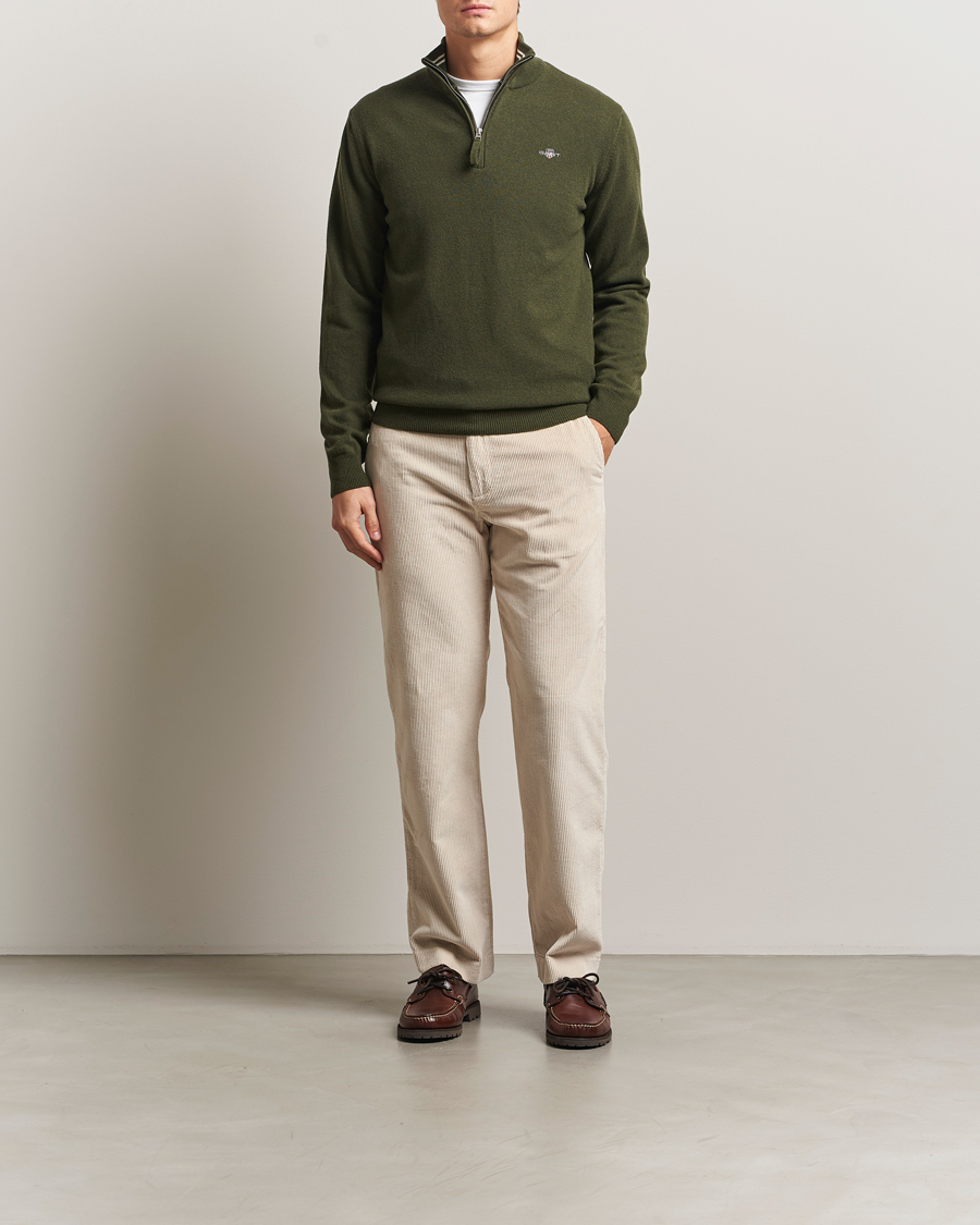 Herr | Byxor | GANT | Straight Fit Corduroy Trousers Putty