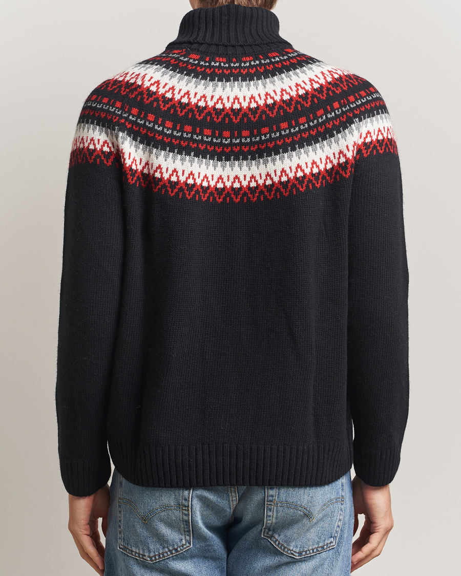 Herr | Tröjor | GANT | Fairisle Knitted Turtleneck Black