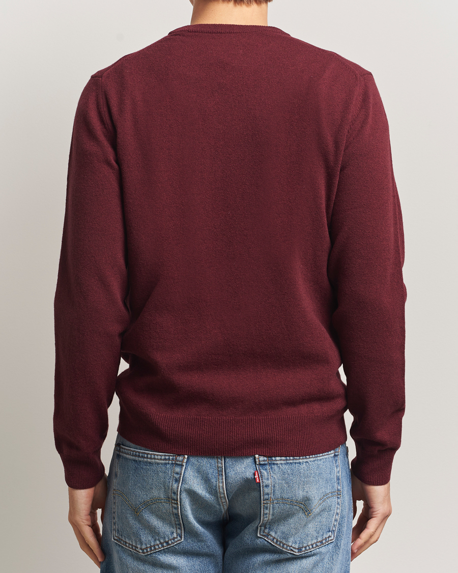 Herr | Tröjor | Gant | Superfine Lambswool Crew Neck Bordeaux Melange