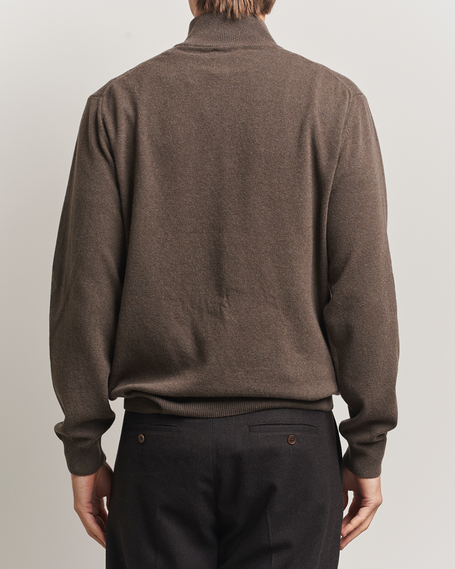 Herr | Tröjor | GANT | Superfine Lambswool Half Zip Seawood Melange