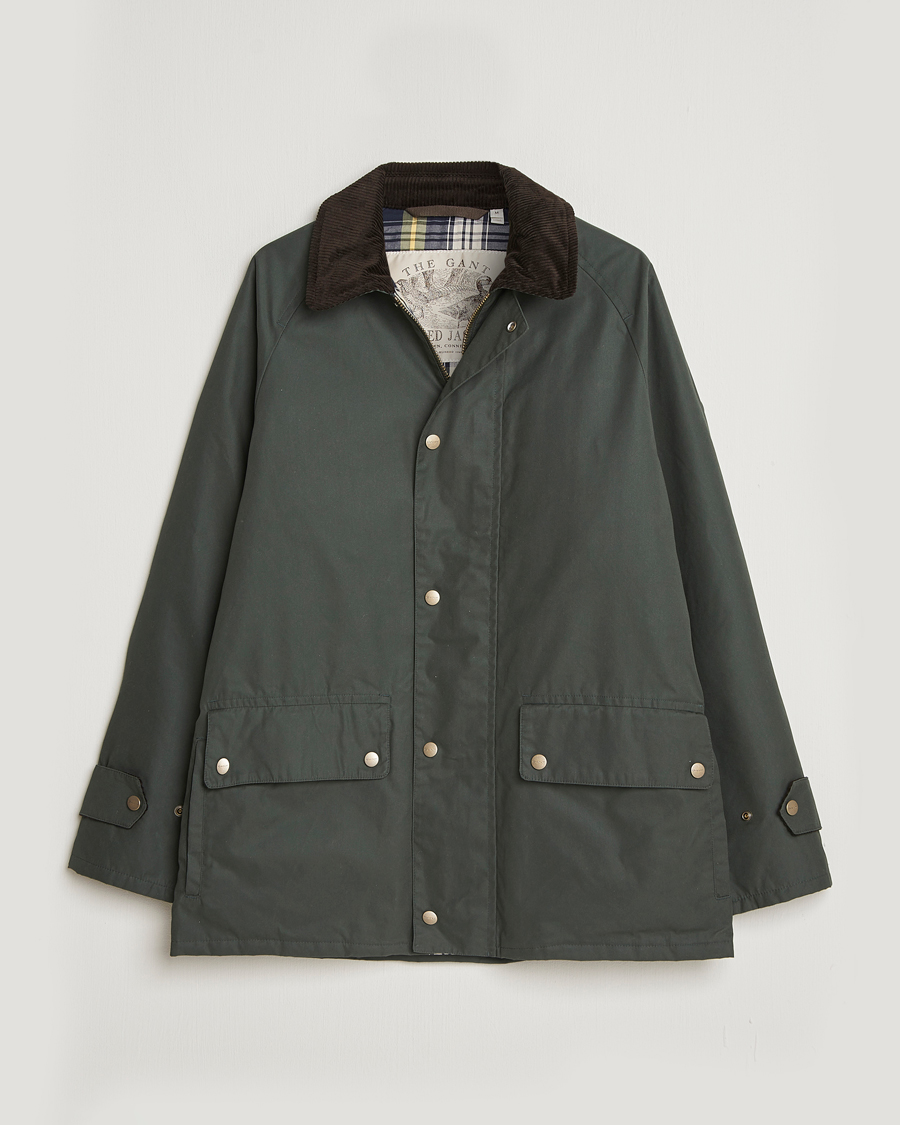 Herr | Jackor | Gant | Waxed Barn Jacket Woody Green