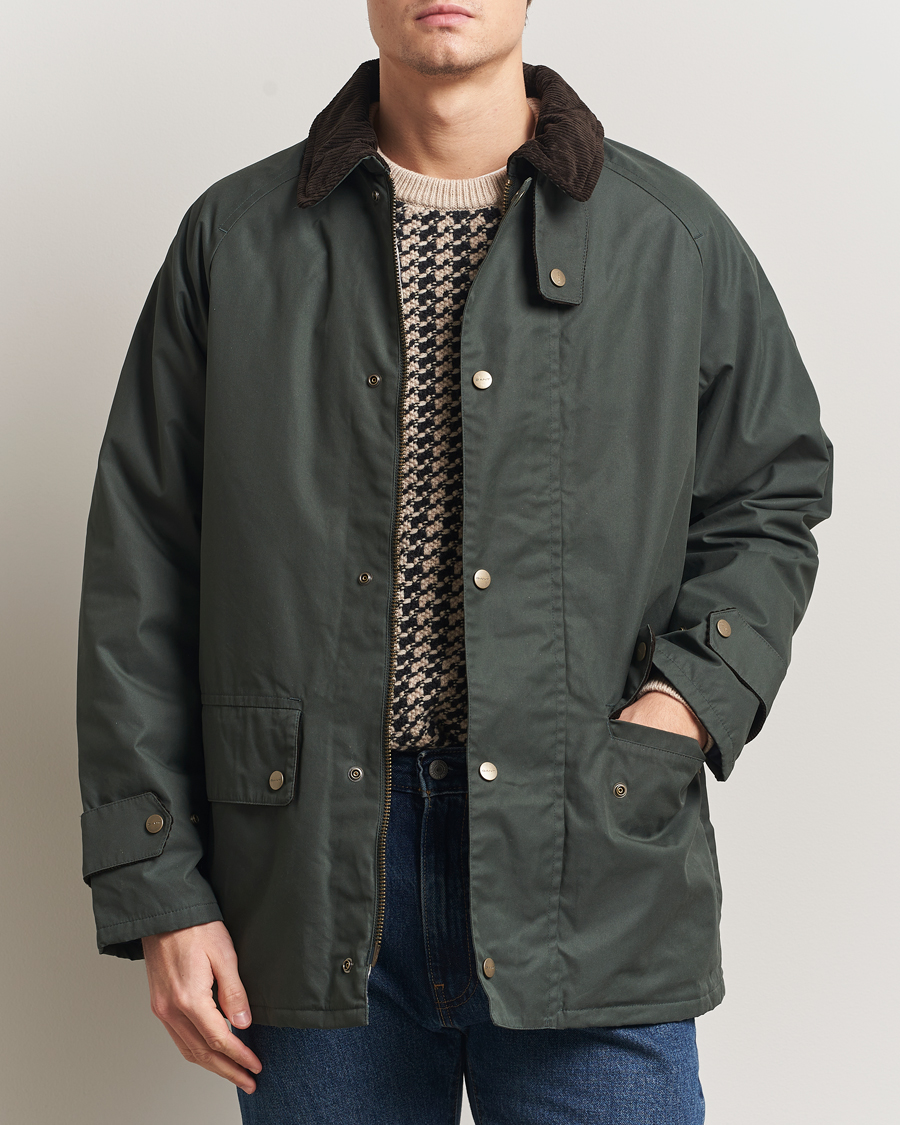 Herr | Jackor | Gant | Waxed Barn Jacket Woody Green