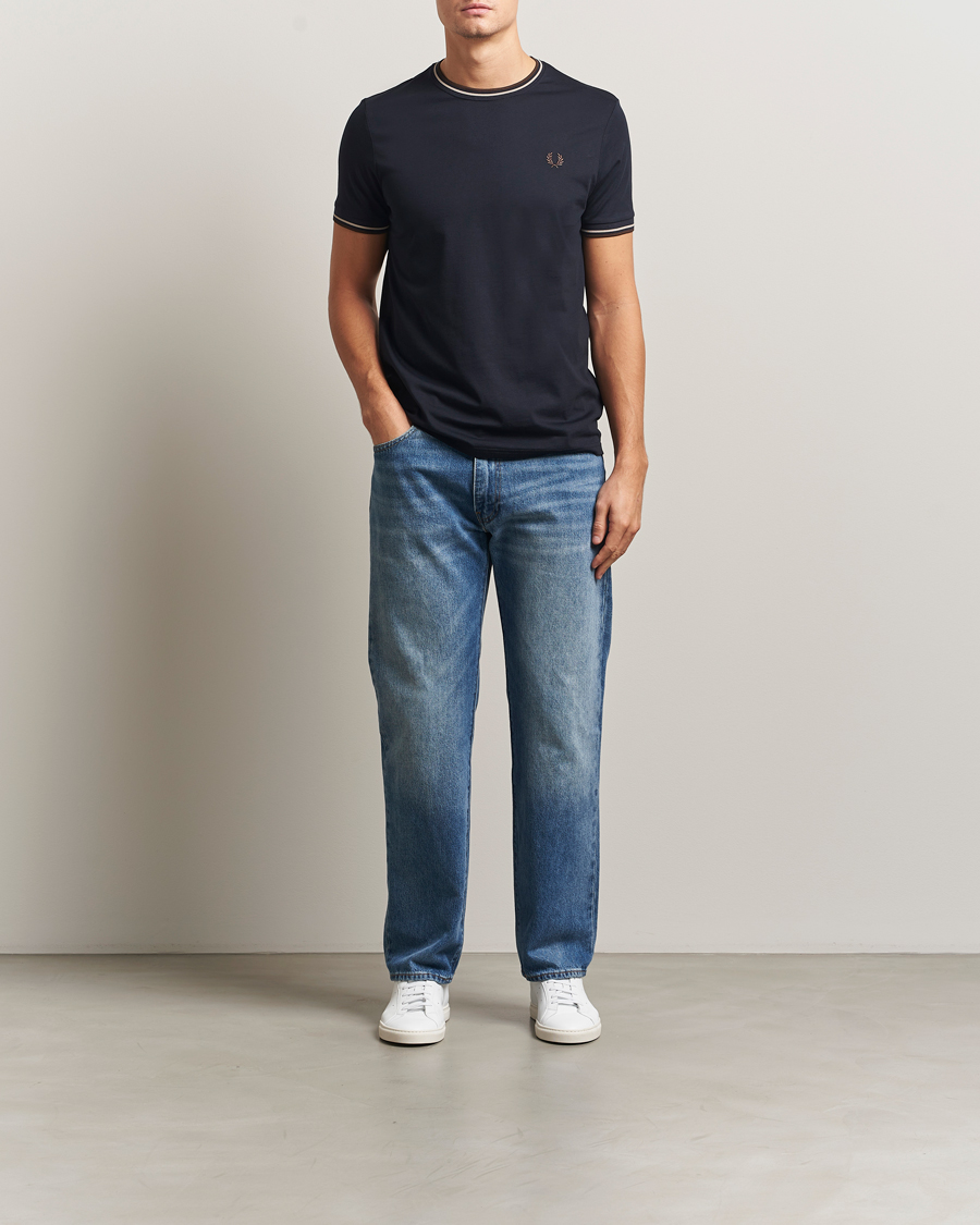 Herr | T-Shirts | Fred Perry | Twin Tipped T-Shirt Navy