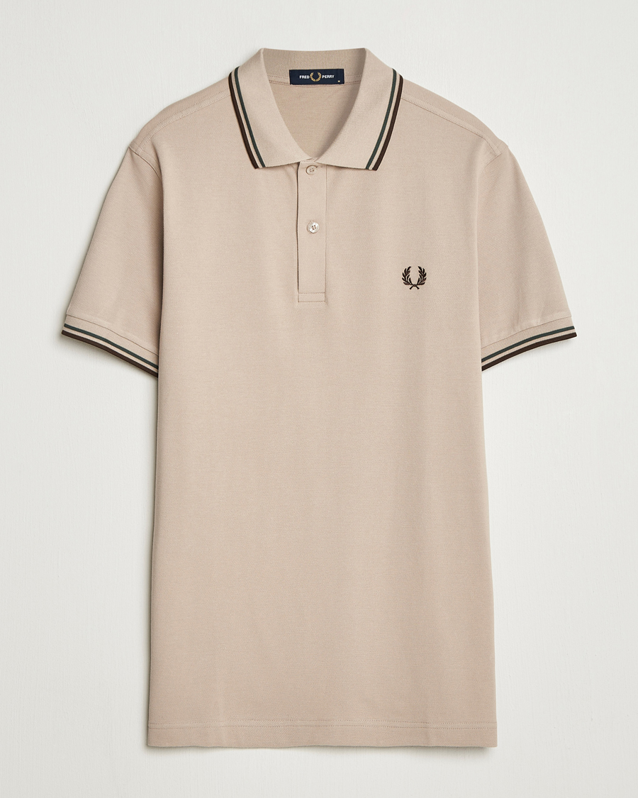 Herr | Pikéer | Fred Perry | Twin Tipped Shirt Warm Oat