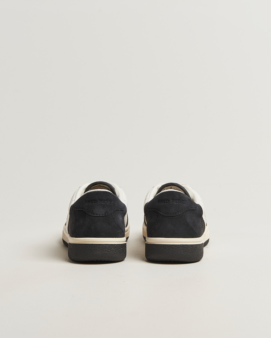 Herr | Sneakers | Fred Perry | B11 Leather/Suede Sneaker Snow White/Navy