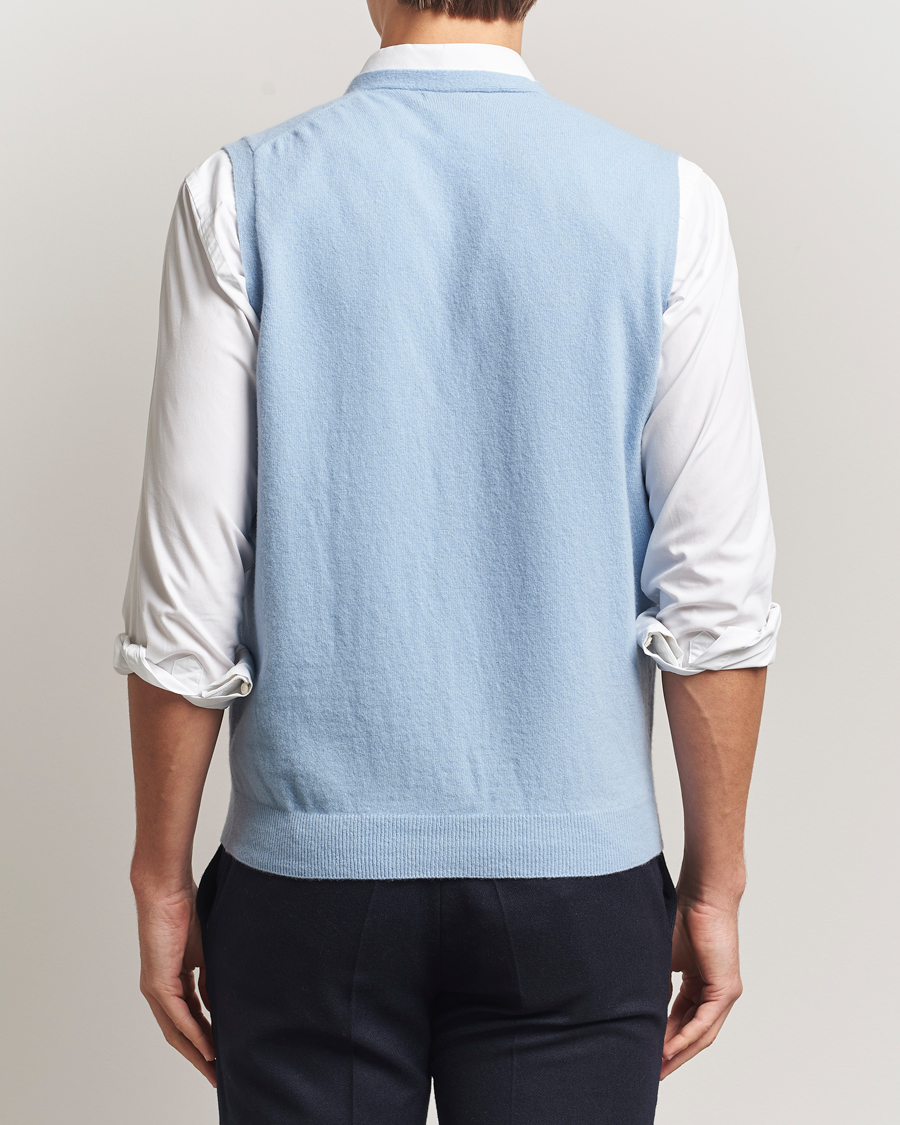 Herr | Tröjor | Oscar Jacobson | Guiseppe Buttoned Vest Light Blue