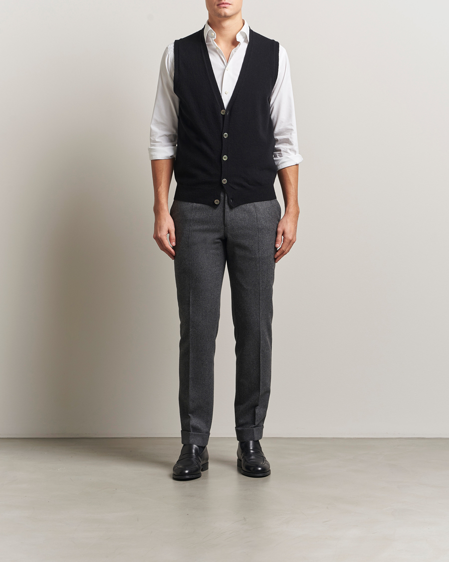Herr | Tröjor | Oscar Jacobson | Guiseppe Buttoned Vest Black