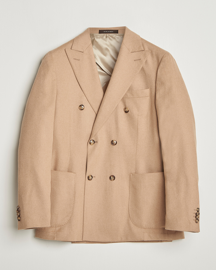 Herr | Kavajer | Oscar Jacobson | Farris Baby Camel Loro Piana Blazer Beige