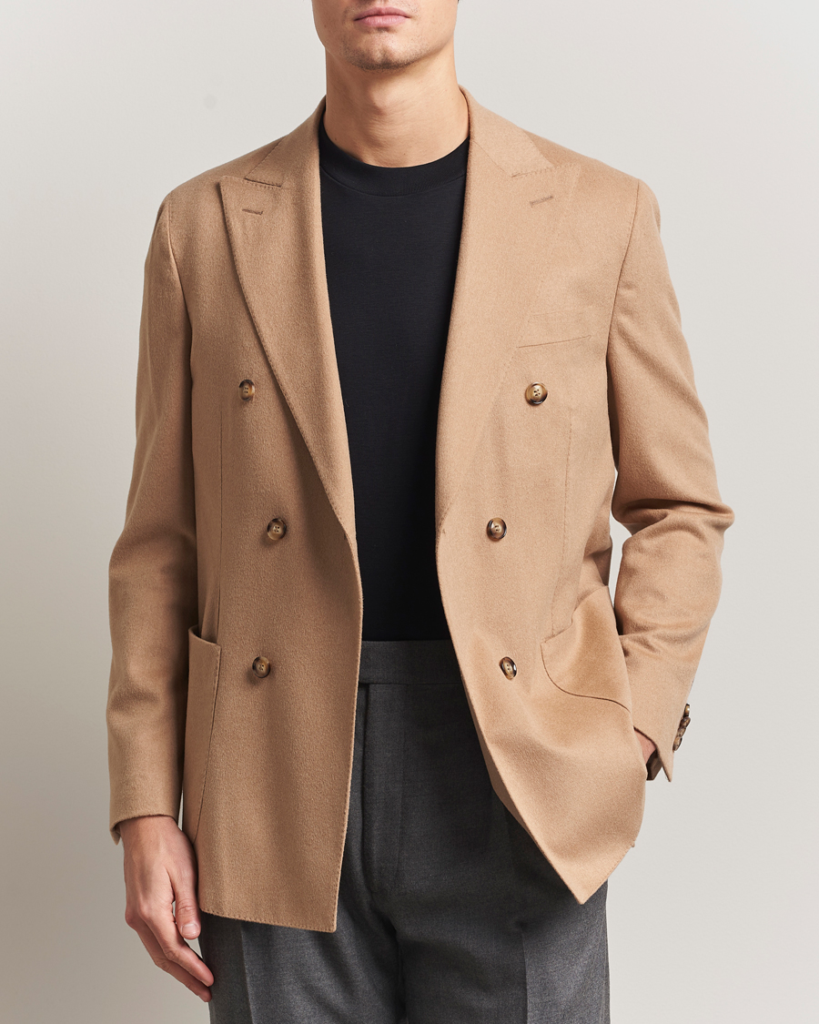 Herr | Kavajer | Oscar Jacobson | Farris Baby Camel Loro Piana Blazer Beige