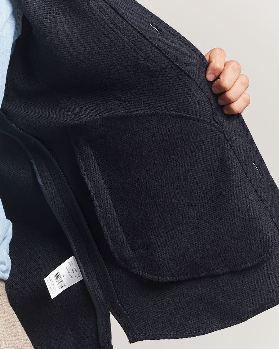 Herr | Jackor | Oscar Jacobson | Maverick Wool Overshirt Navy