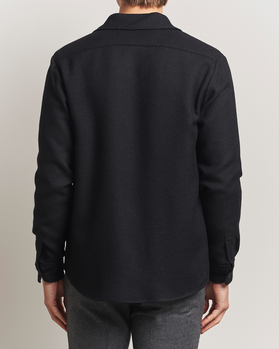 Herr | Jackor | Oscar Jacobson | Maverick Wool Overshirt Black