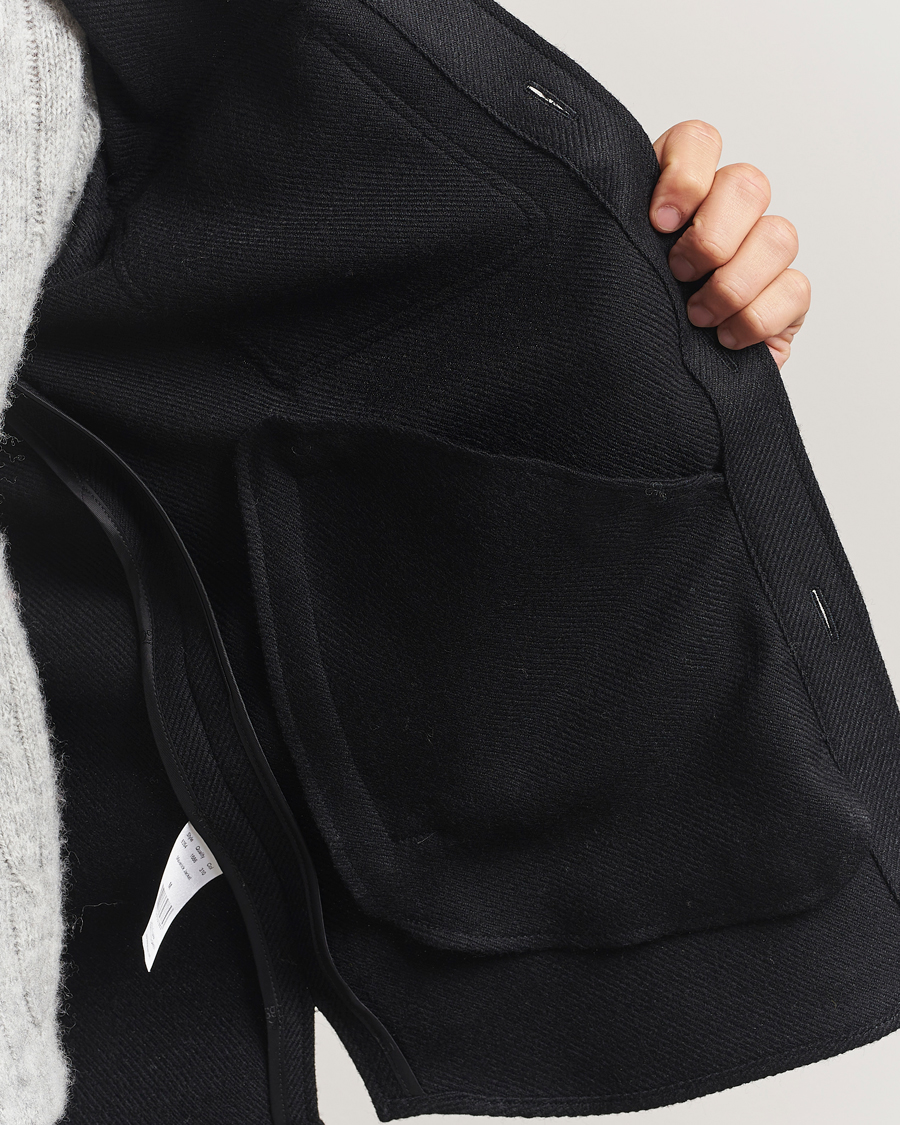 Herr | Jackor | Oscar Jacobson | Maverick Wool Overshirt Black