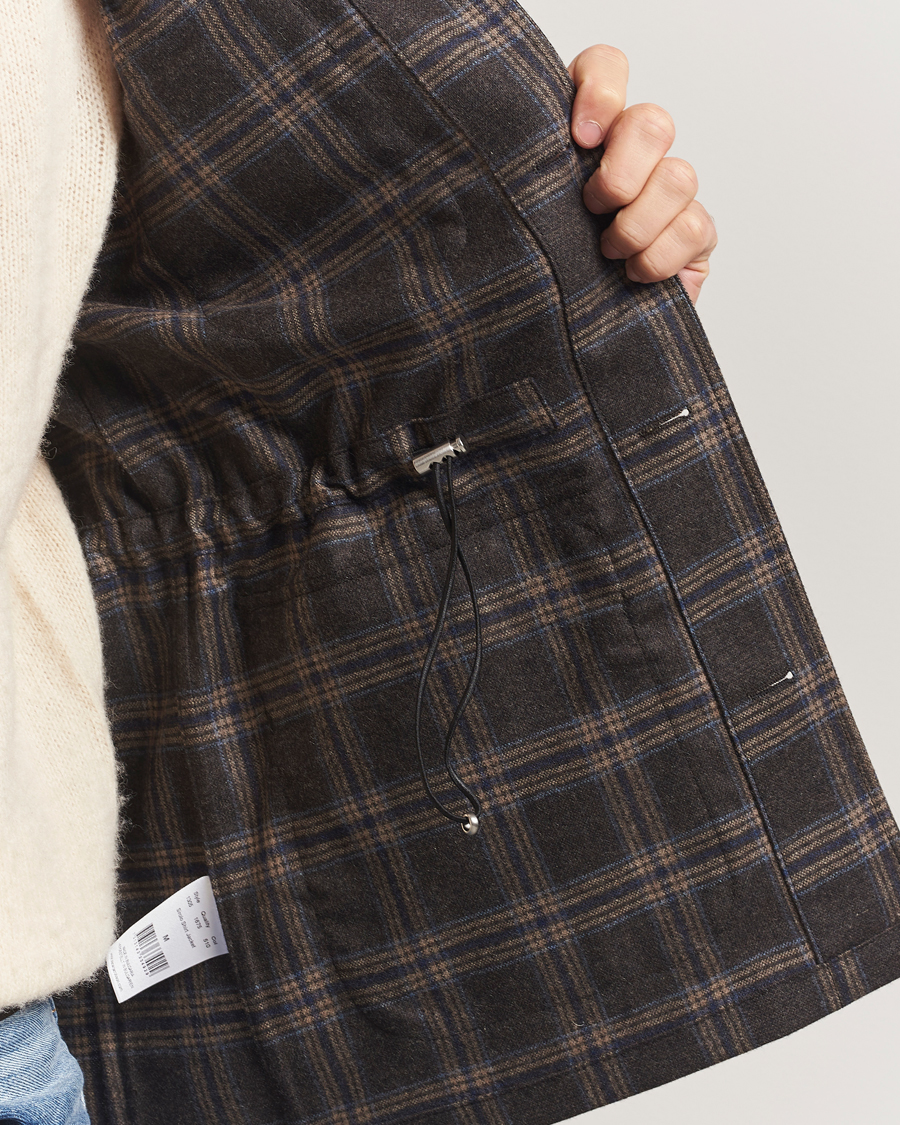 Herr | Jackor | Oscar Jacobson | Sirolo Checked Shirt Jacket Brown/Blue