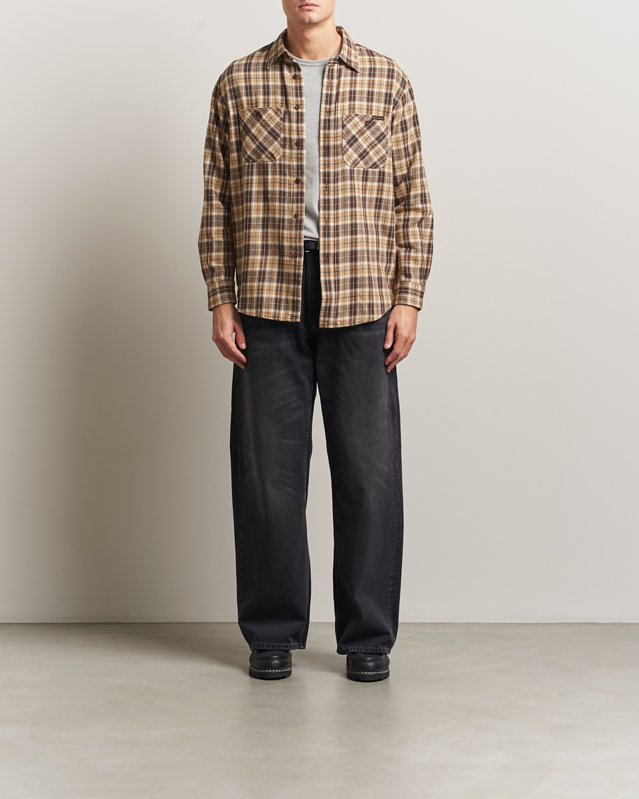 Herr | Skjortor | Nudie Jeans | Julian Checked Worker Shirt Brown