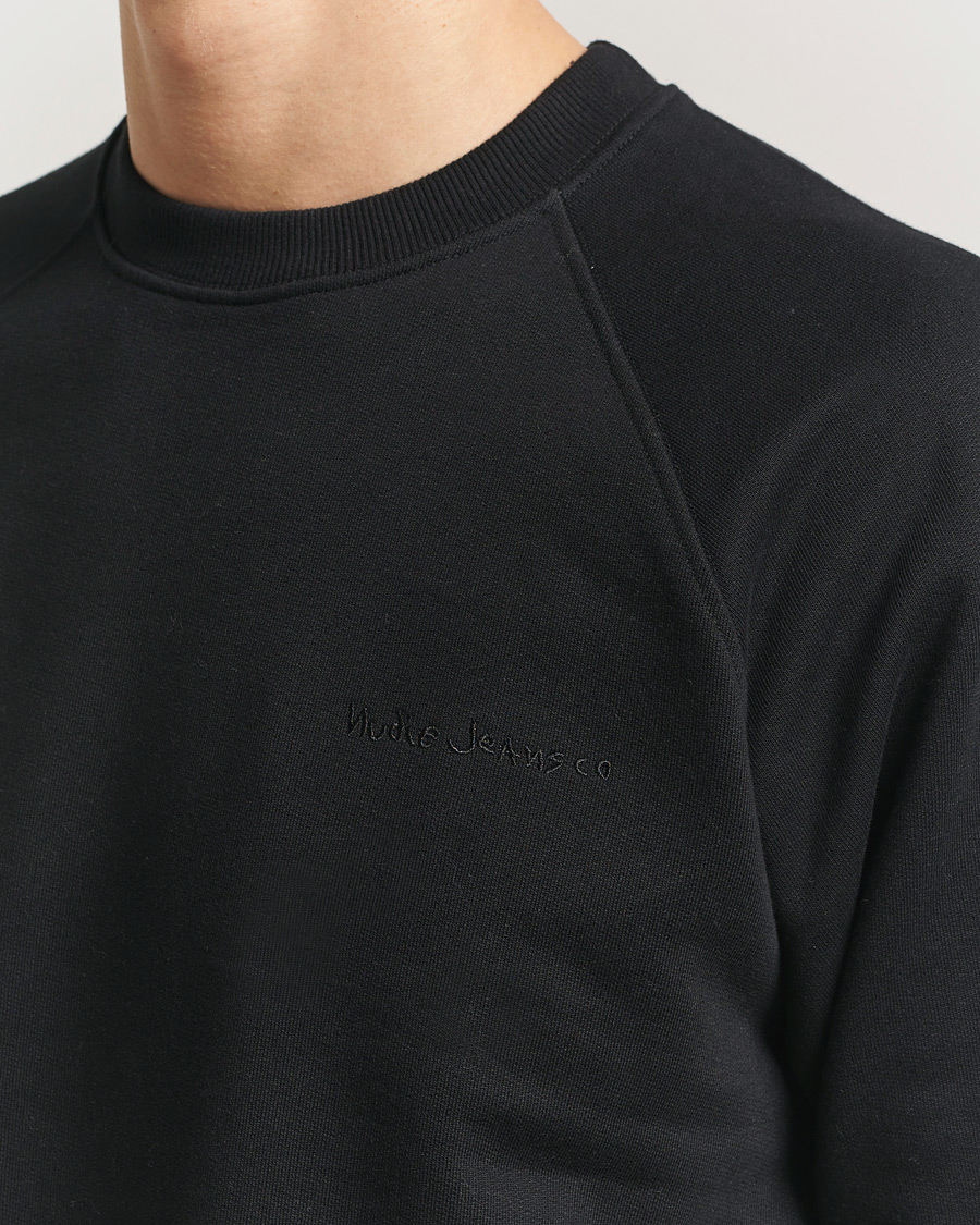 Herr | Tröjor | Nudie Jeans | Palle Logo Crew Neck Sweatshirt Black