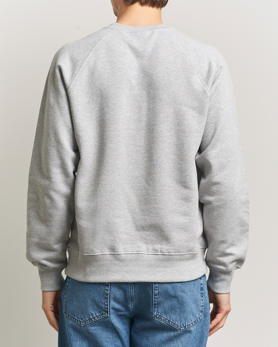 Herr | Tröjor | Nudie Jeans | Palle Logo Crew Neck Sweatshirt Grey Melange