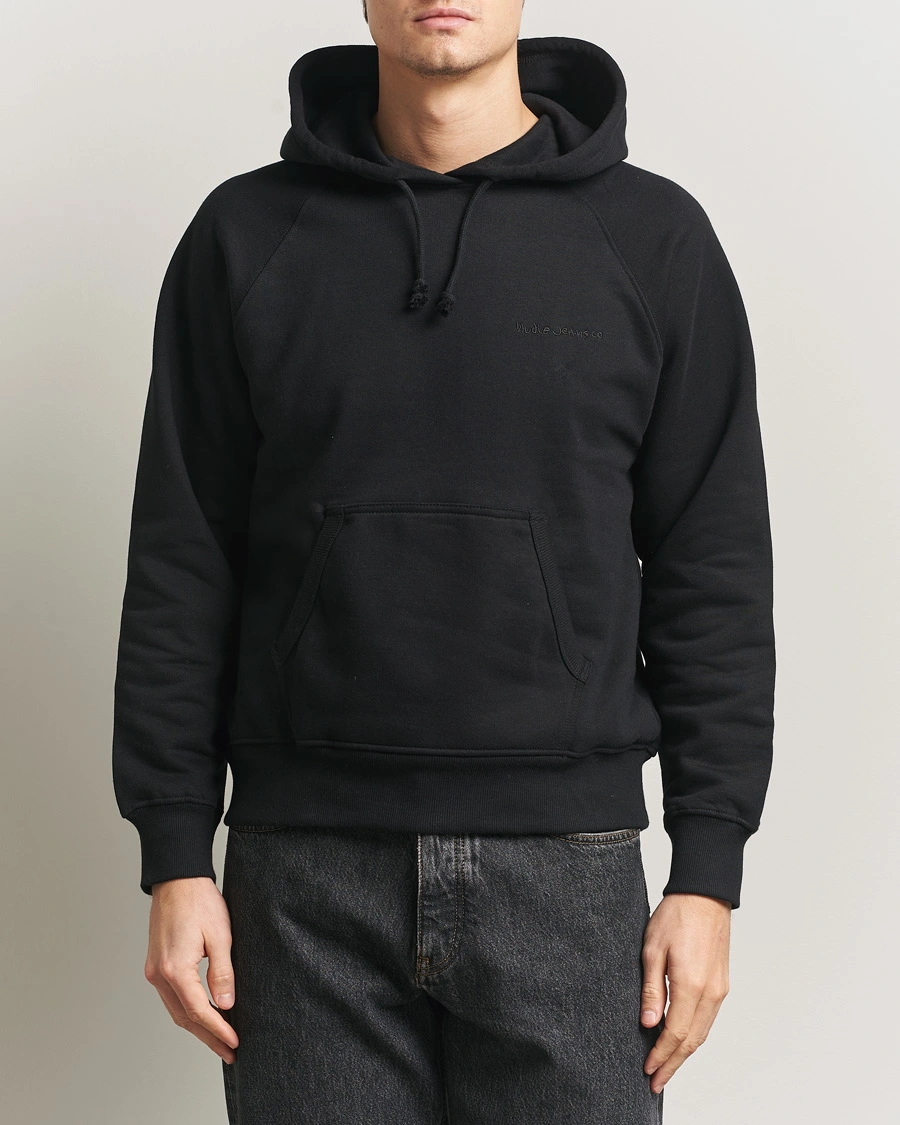 Herr | Tröjor | Nudie Jeans | Gunde Logo Hoodie Black
