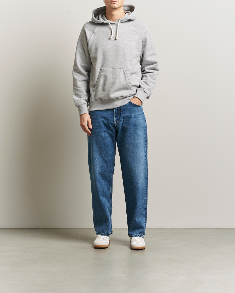 Herr | Tröjor | Nudie Jeans | Gunde Logo Hoodie Grey Melange
