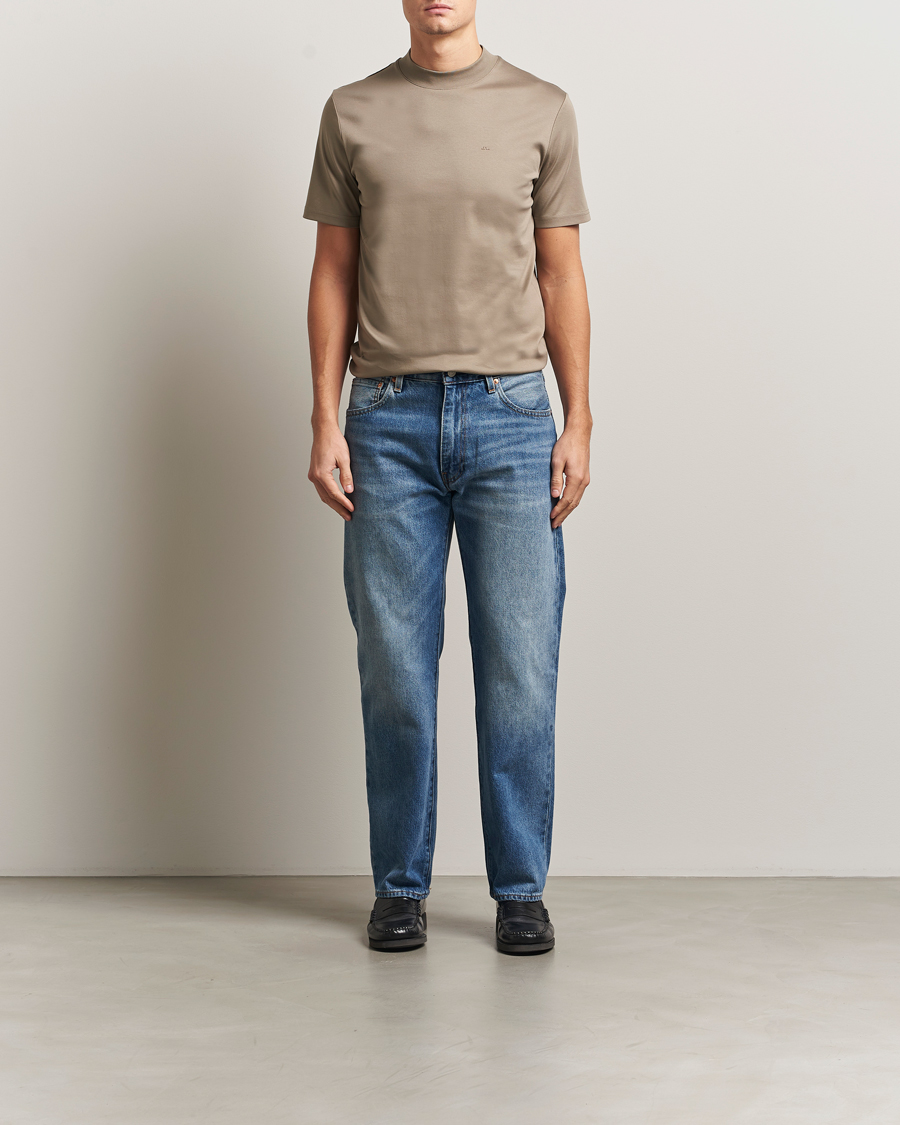 Herr | T-Shirts | J.Lindeberg | Ace Mock Neck T-Shirt Brindle