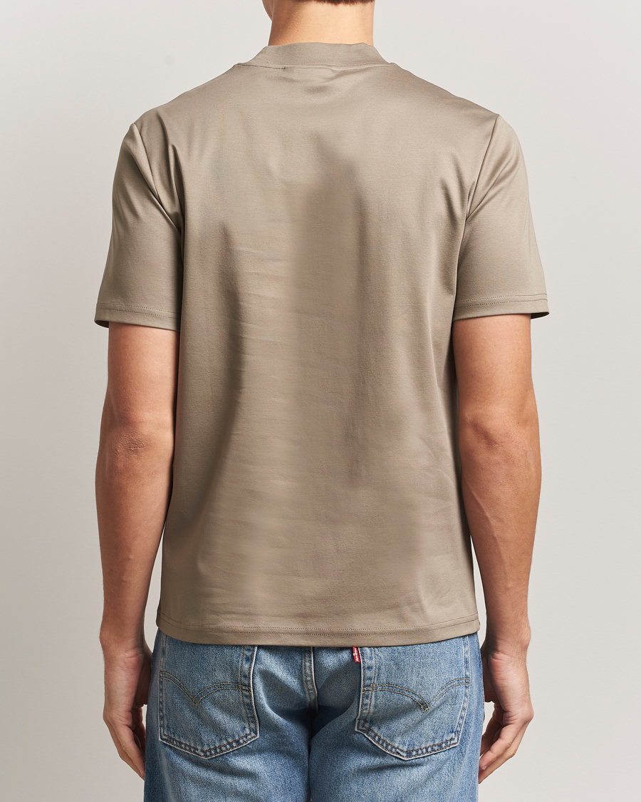 Herr | T-Shirts | J.Lindeberg | Ace Mock Neck T-Shirt Brindle