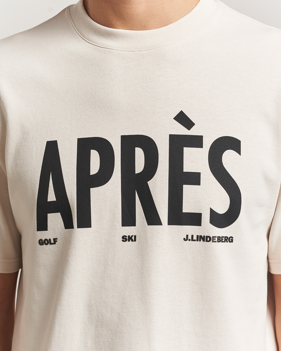 Herr | T-Shirts | J.Lindeberg | Hale Printed Crew Neck T-Shirt Moonbeam