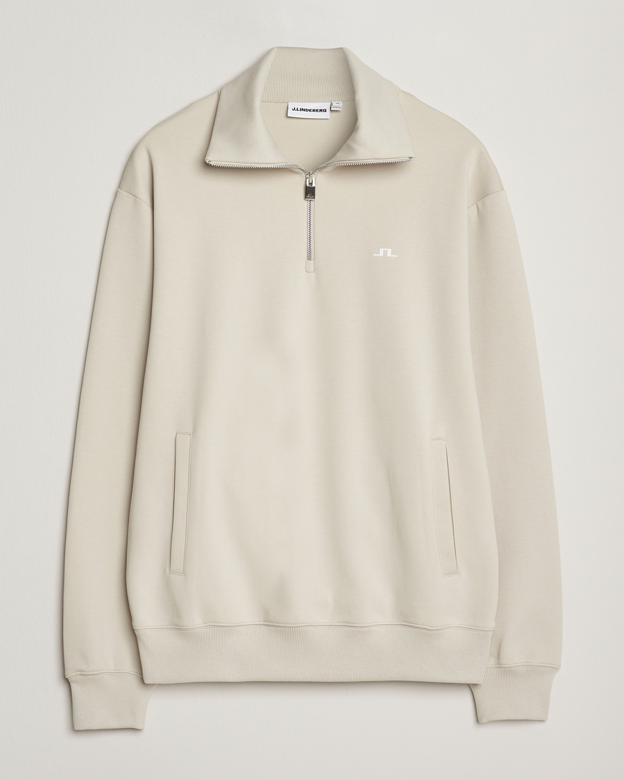 Herr | Tröjor | J.Lindeberg | Callan Jersey Half Zip Moonbeam
