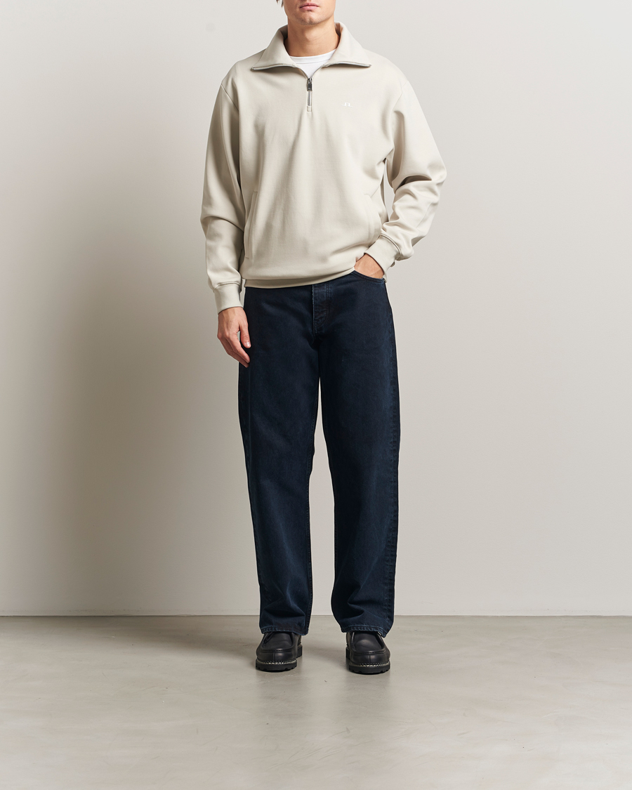 Herr | Tröjor | J.Lindeberg | Callan Jersey Half Zip Moonbeam
