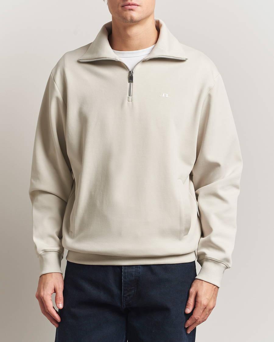 Herr | Tröjor | J.Lindeberg | Callan Jersey Half Zip Moonbeam