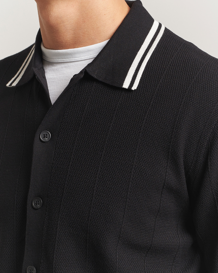 Herr | Tröjor | J.Lindeberg | Willem Structured Cardigan Black