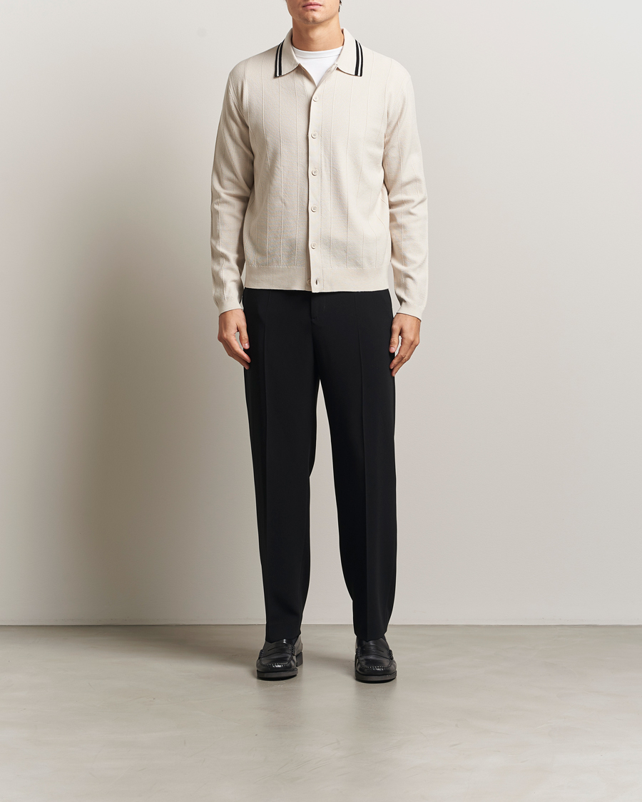 Herr | Tröjor | J.Lindeberg | Willem Structured Cardigan Moonbeam