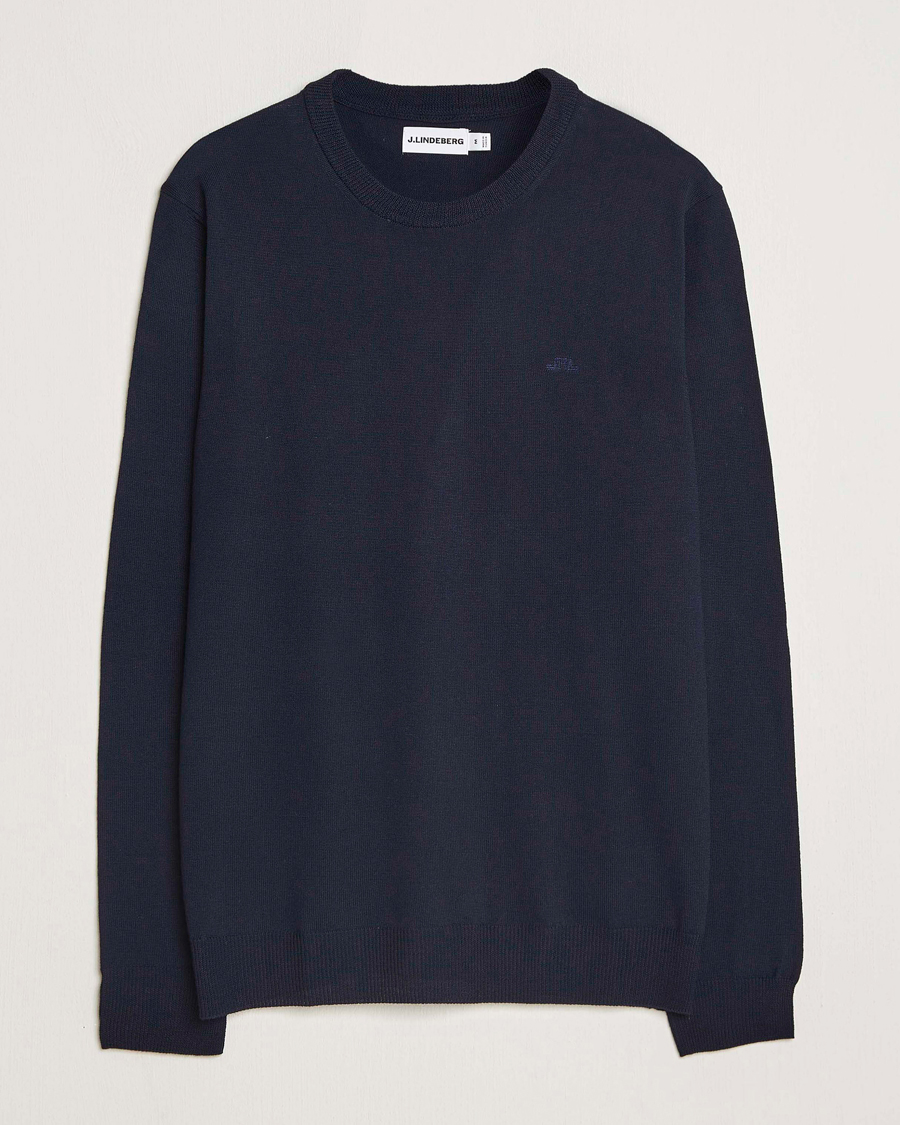 Herr | Tröjor | J.Lindeberg | Keane Merino Crew Neck Navy