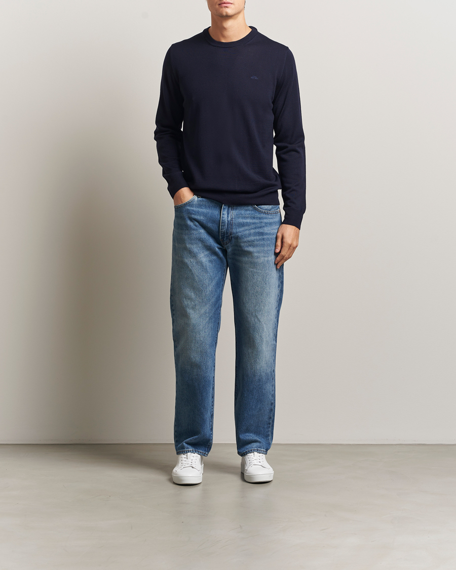 Herr | Tröjor | J.Lindeberg | Keane Merino Crew Neck Navy