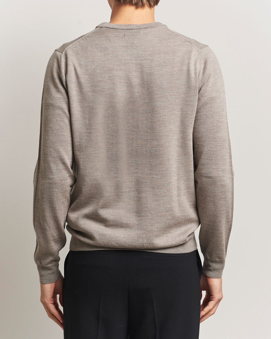 Herr | Tröjor | J.Lindeberg | Keane Merino Crew Neck Brindle Melange