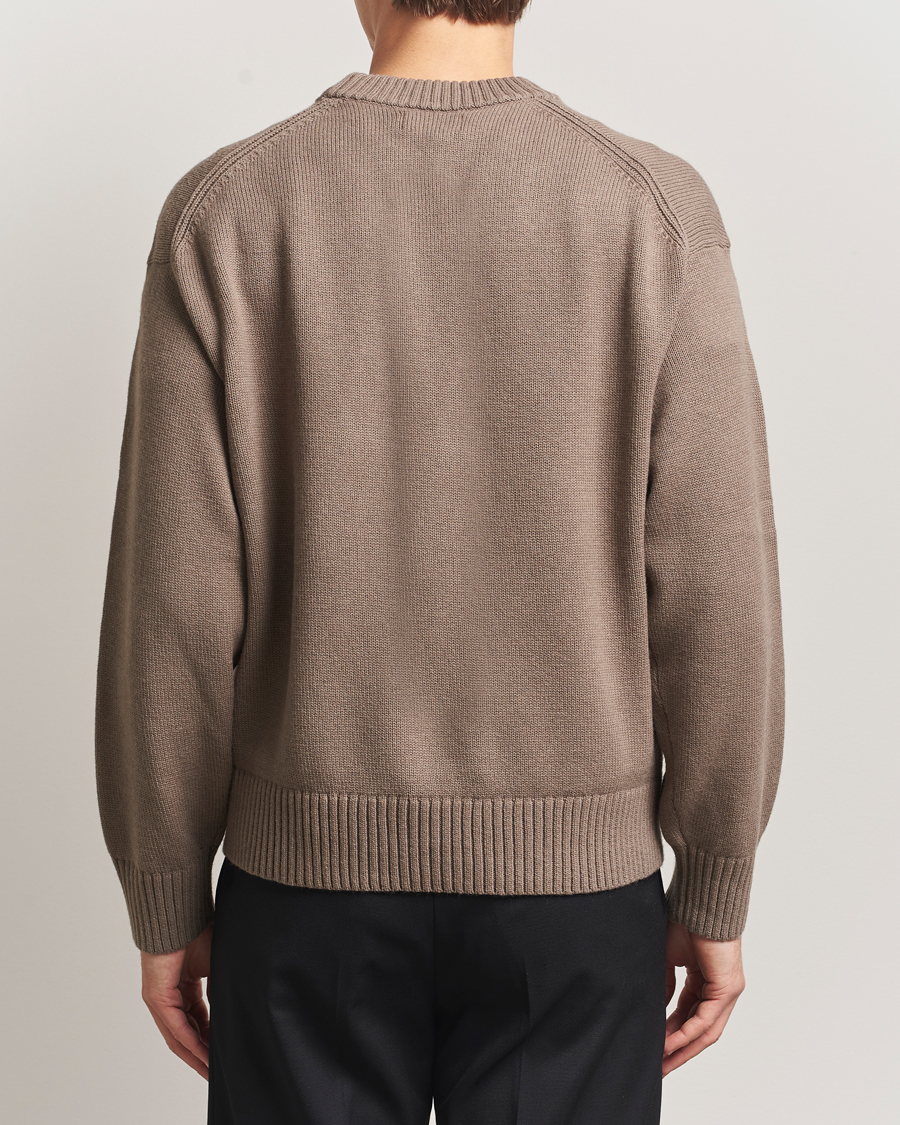 Herr | Tröjor | J.Lindeberg | Eddy Wool/Cotton Knitted Sweater Brindle