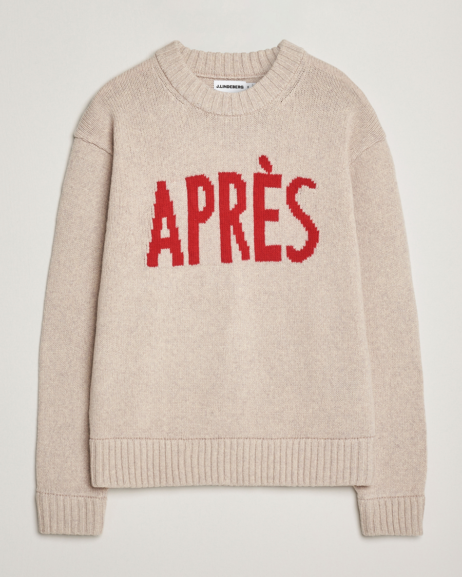 Herr | Tröjor | J.Lindeberg | Fabian Graphic Knitted Sweater Moonbeam