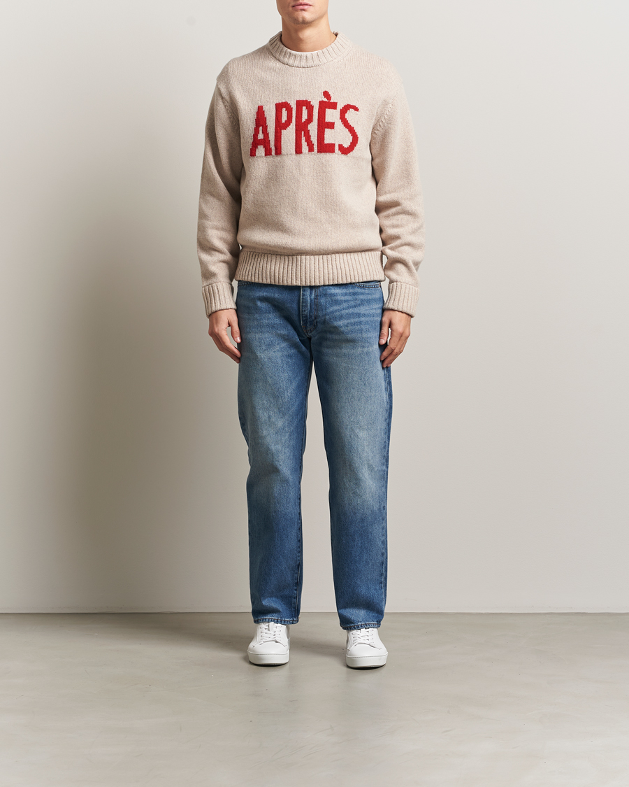 Herr | Tröjor | J.Lindeberg | Fabian Graphic Knitted Sweater Moonbeam