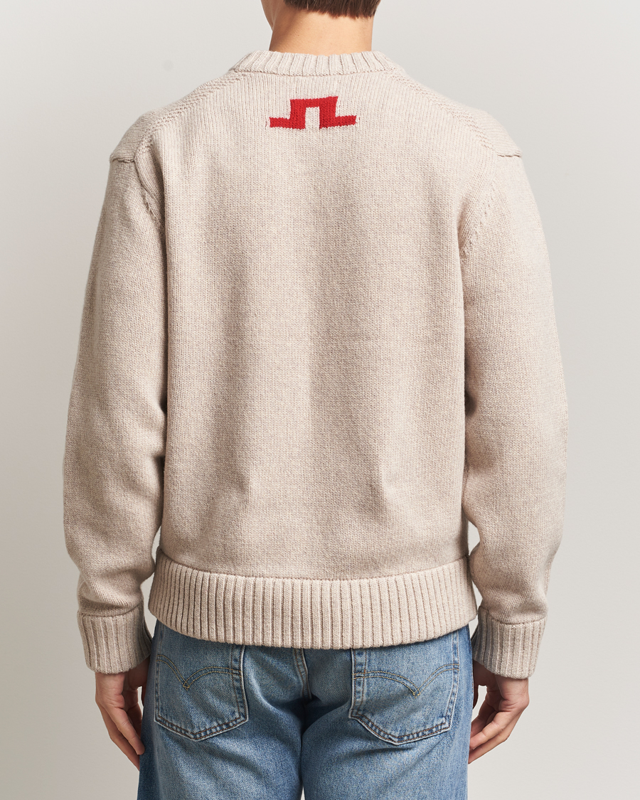 Herr | Tröjor | J.Lindeberg | Fabian Graphic Knitted Sweater Moonbeam