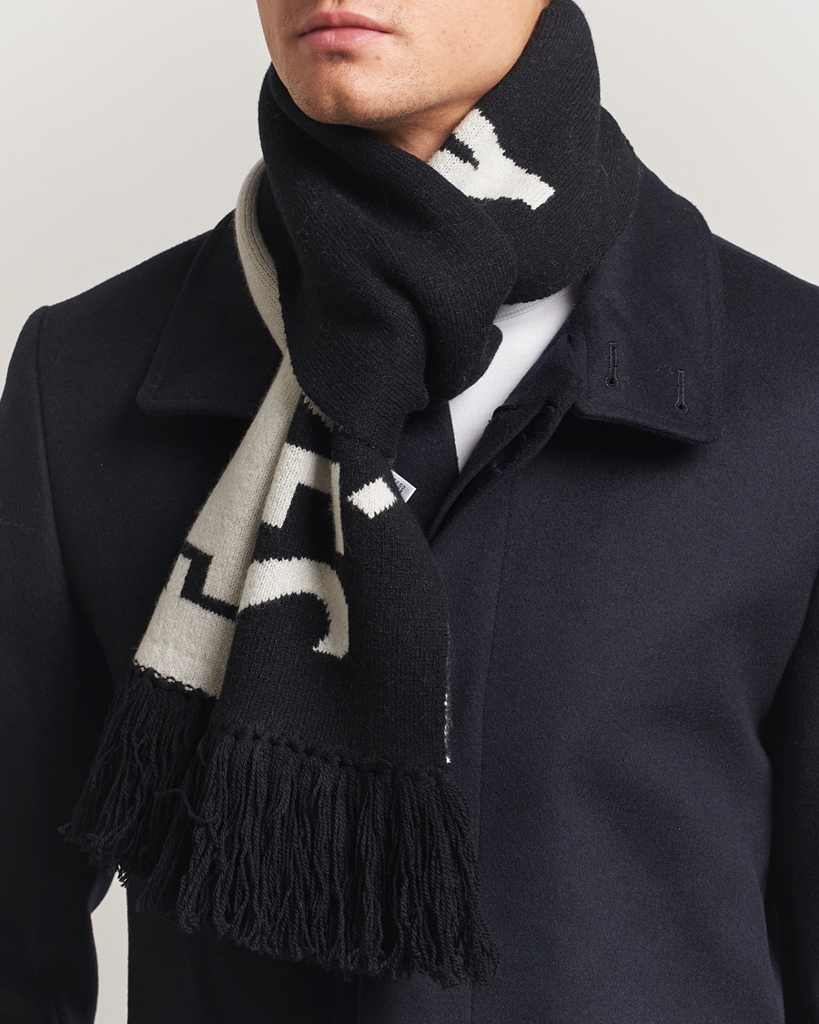 Herr | Halsdukar | J.Lindeberg | Jasper Graphic Scarf Black