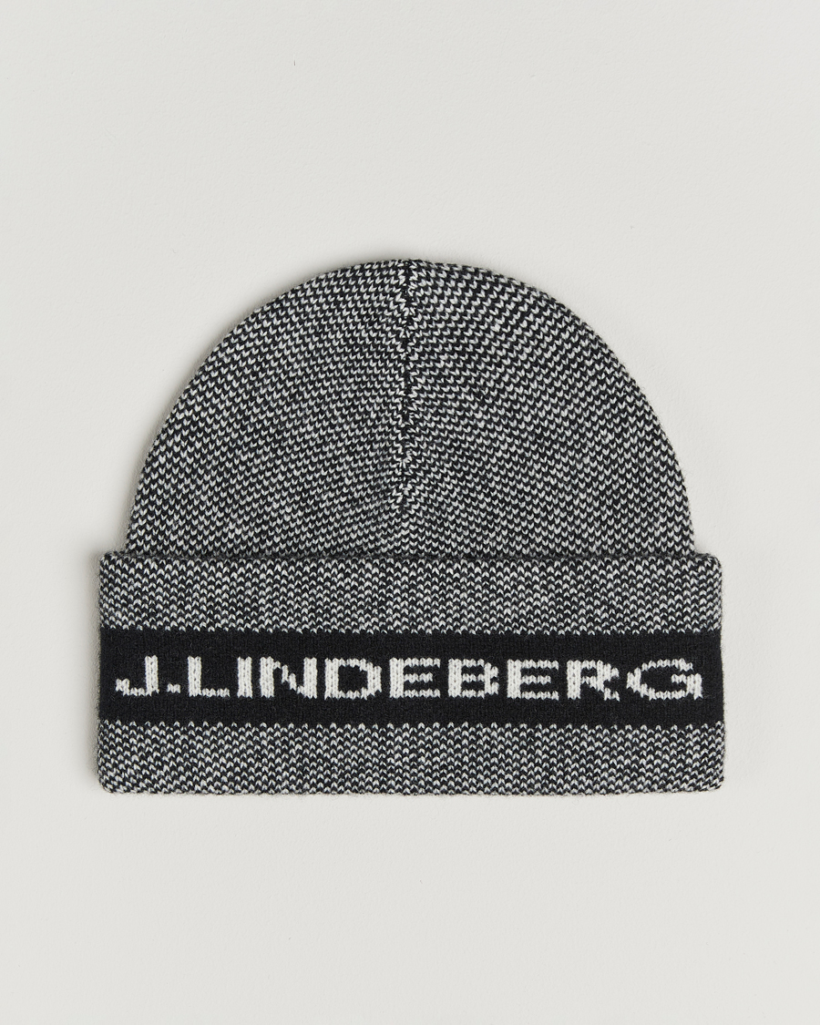 Herr | Mössor | J.Lindeberg | Ernie Beanie Black Melange